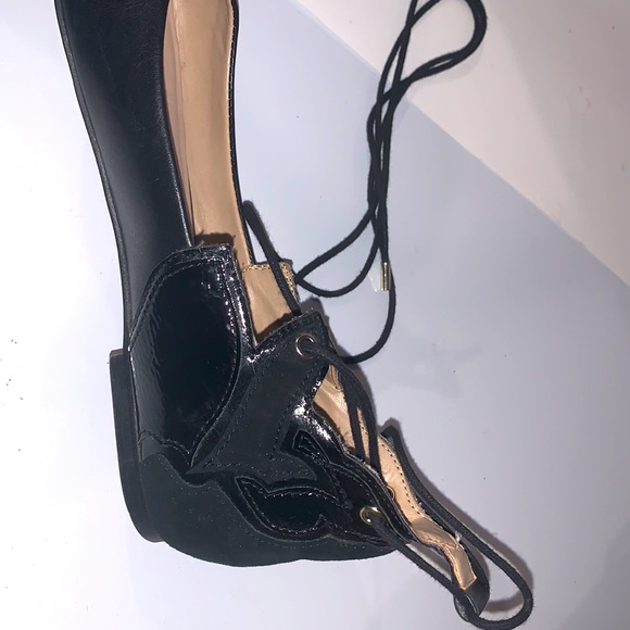 ALDO black lace up flats - Picture 3 of 3